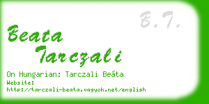 beata tarczali business card